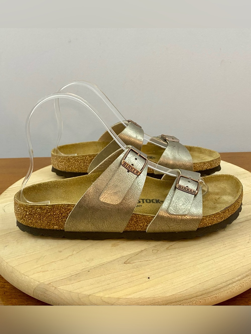 Birkenstock Sydney Graceful Taupe Grey Women’s Sz EU 38 US 7-7.5 Beach Vacation